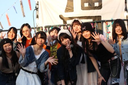 福岡城ナイトマーケット×女子商SPINNS部ファッションショー