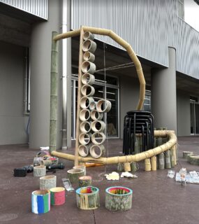 那珂川市こども文化体験事業「ナカカル部！」竹のパビリオンづくりに挑戦！